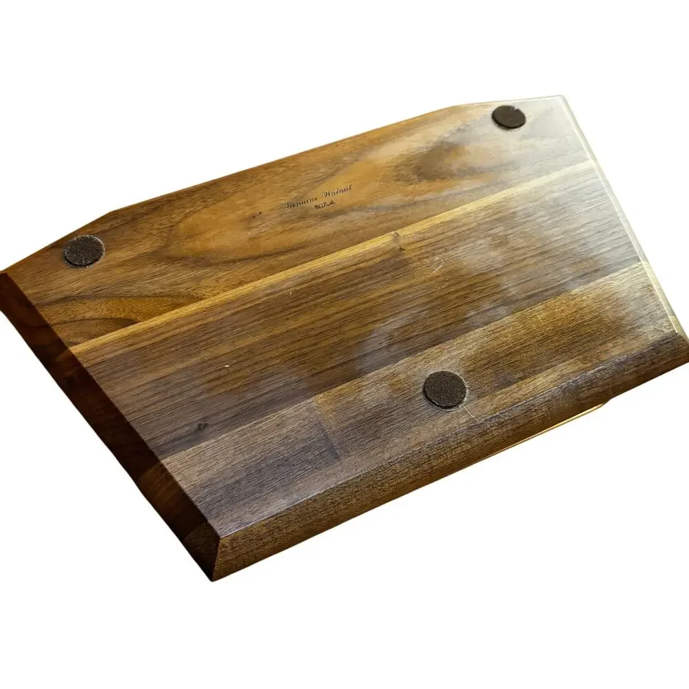 Vintage walnut desk or dresser caddy mid century home decor organizer unisex men